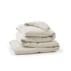 UNIKOME Ivory Lightweight Goose Down Feather Fiber King Comforter